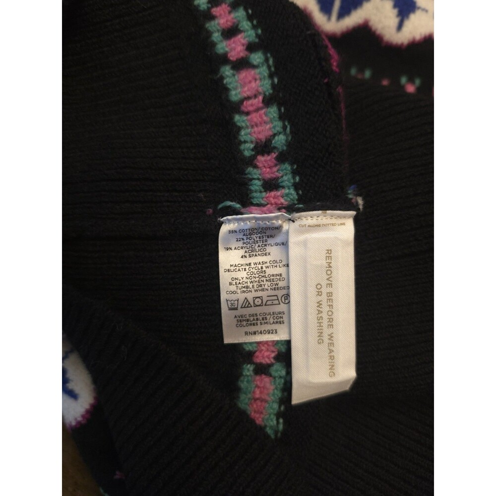 NWT Loft Fair Isle Puff Long Sleeve Sweater Size Small Cotton Blend - Picture 10 of 11